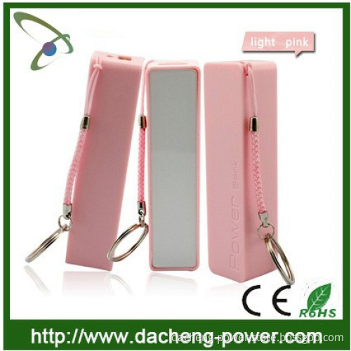 Factory wholesale 2600mah power bank with Keychain
